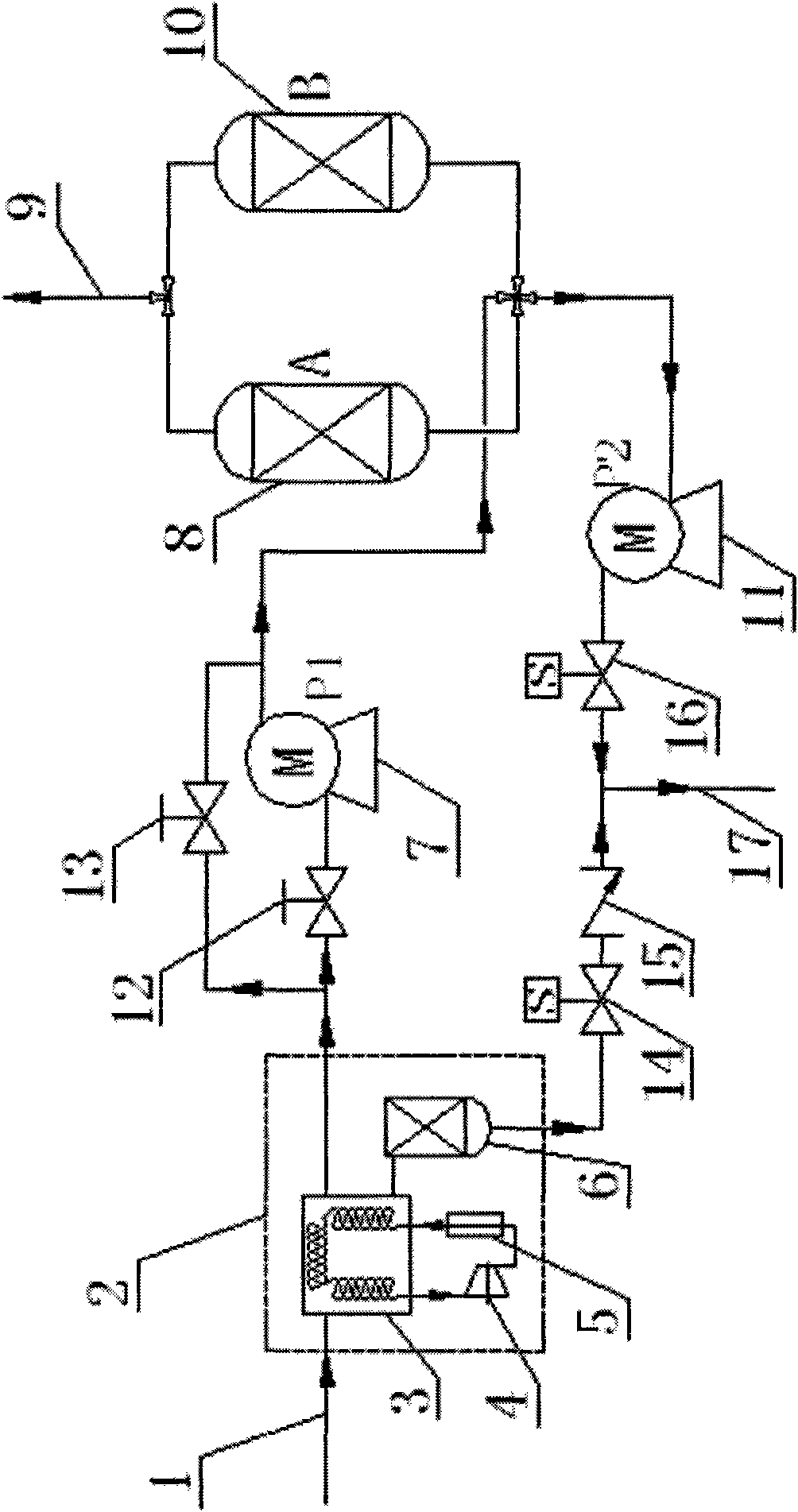 Device and method for recovering oil gas by condensation-adsorption combined technology