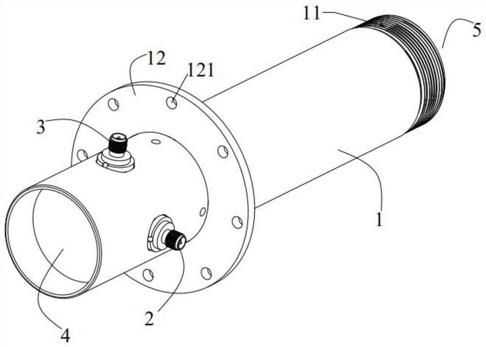 A waveguide coaxial converter