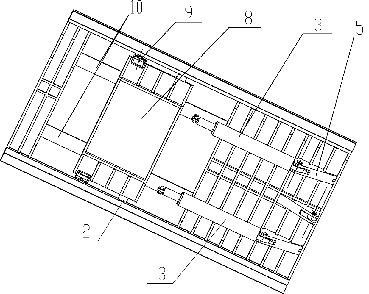 Open type TBM plane sliding stepping device and method