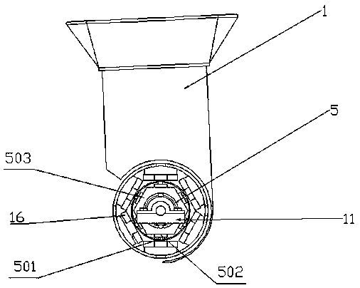 Magnetic coated garlic granule directional seeding device