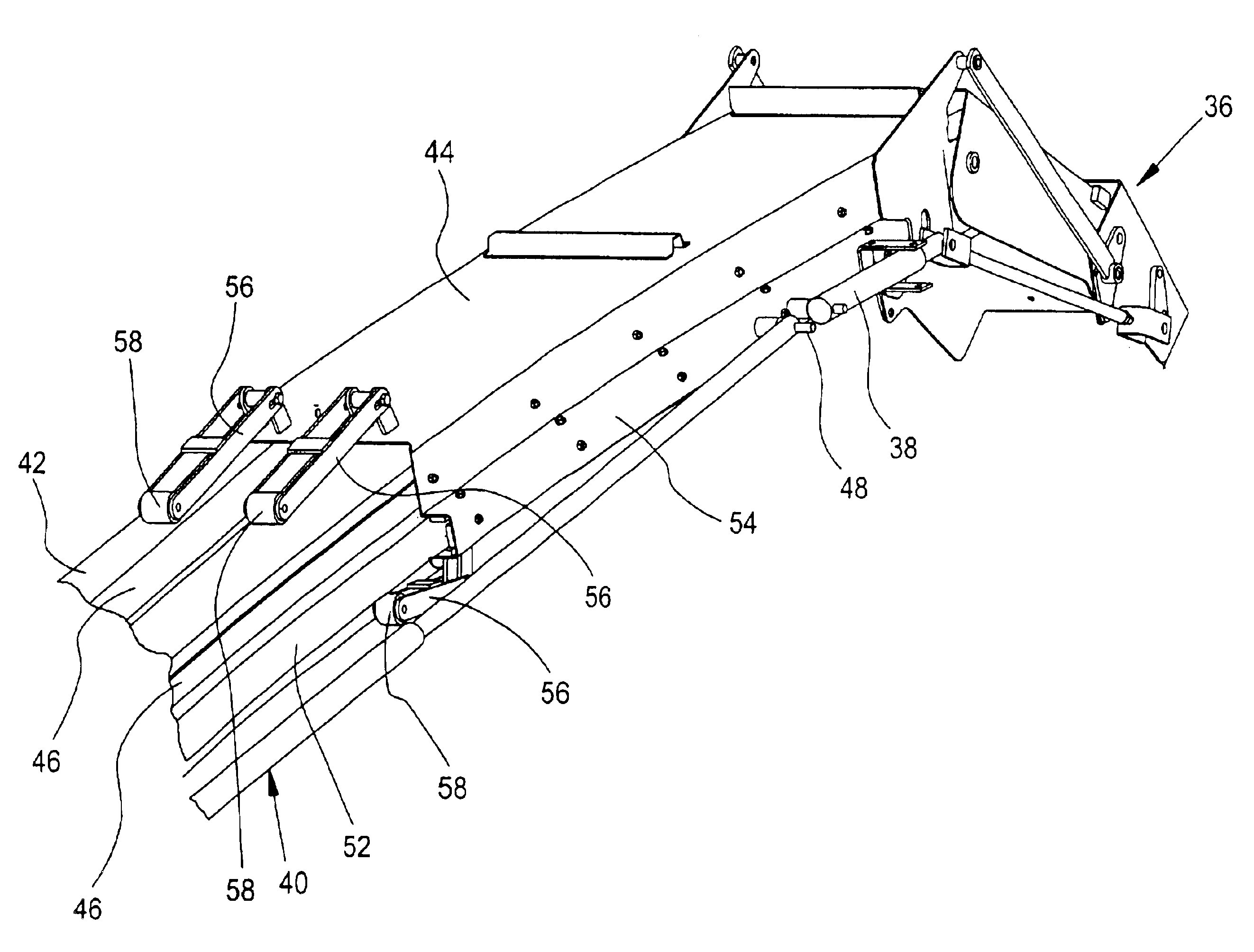 Crop discharge spout arrangement of an agricultural harvesting machine