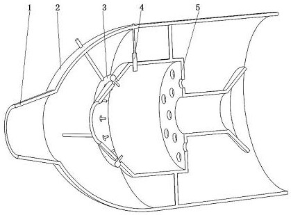 Internal and external cavity combined type trapped vortex combustion chamber