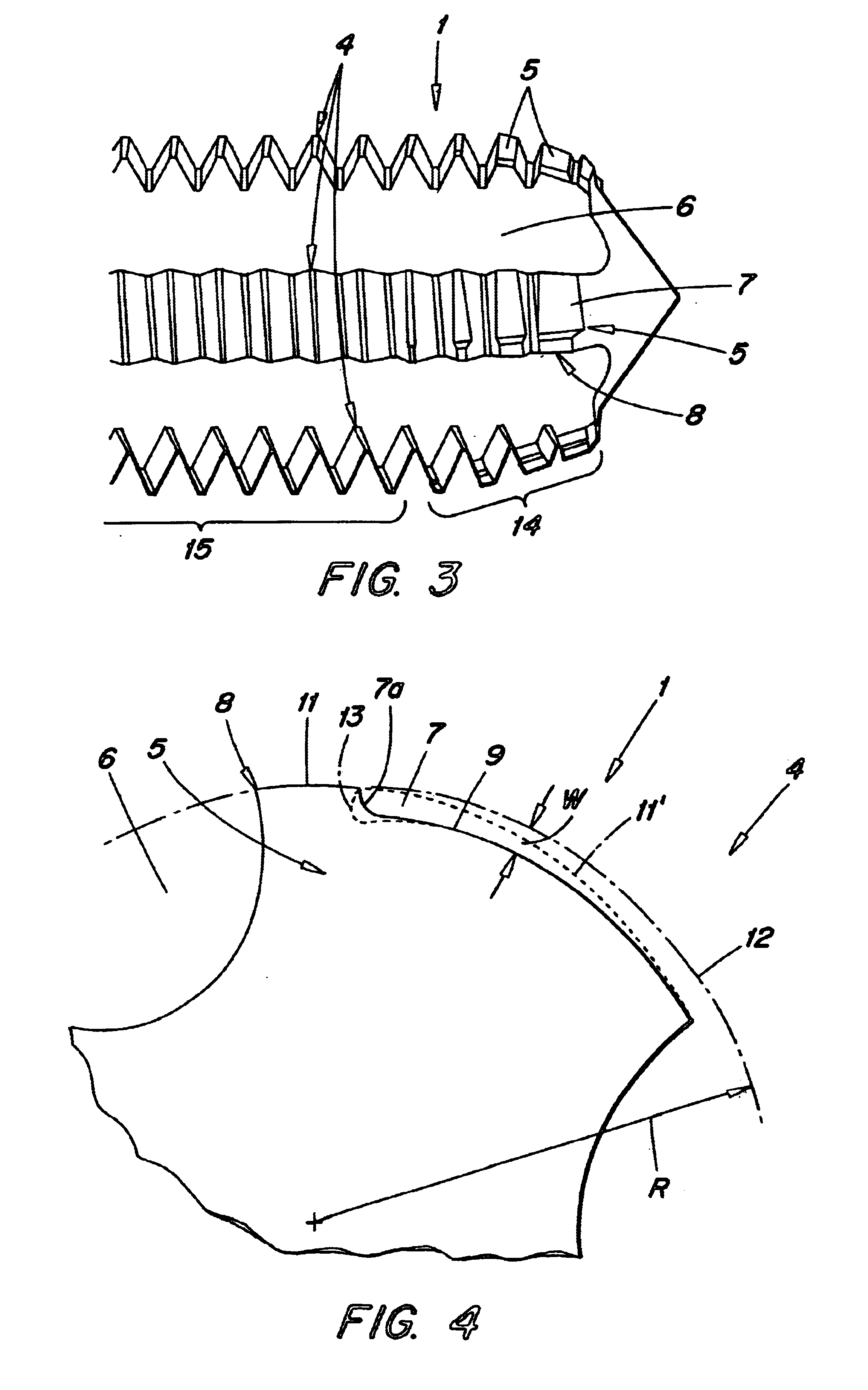 Thread cutting tool having cutting teeth with stepped undercut flanks