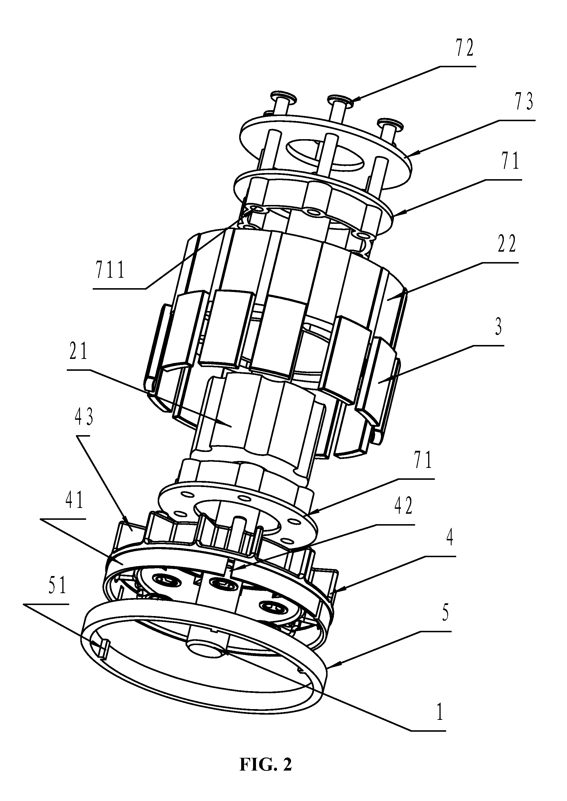 Motor rotor system having a magnetic ring bracket