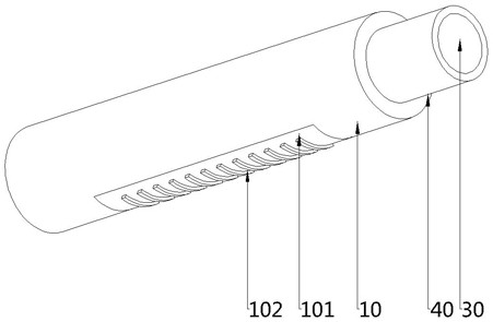 Self-separation protective sleeve for airspeed tube of civil aircraft