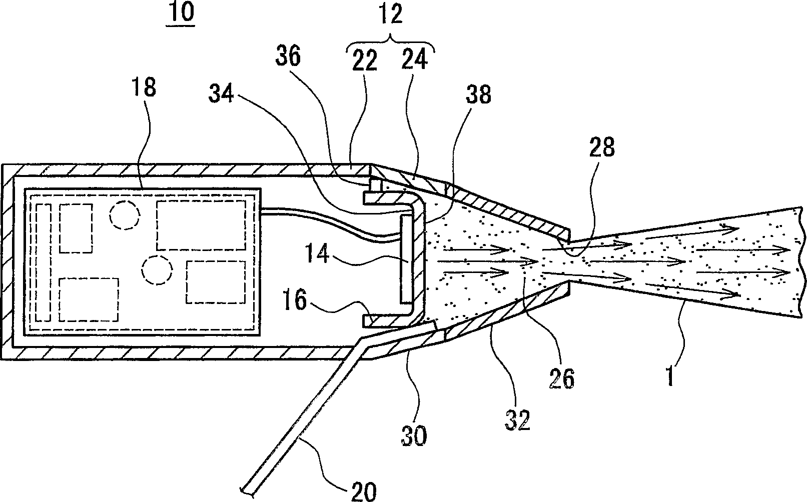 Ultrasonic washing device