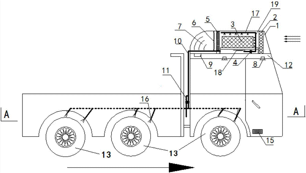 Evaporative cooling vehicle air conditioning system for tire and brake pad cooling