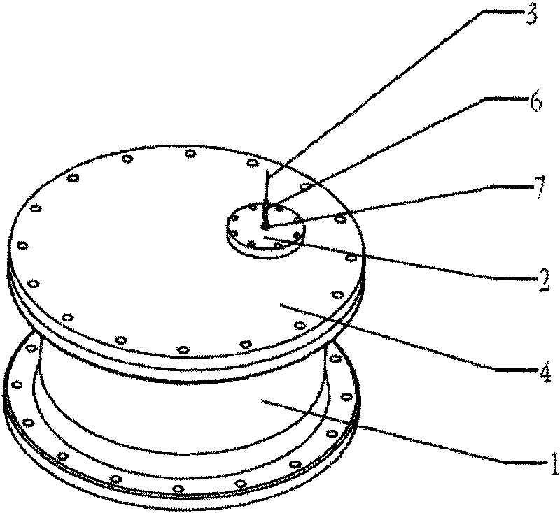 Optical fiber airtightly leading out method for GIS cavity