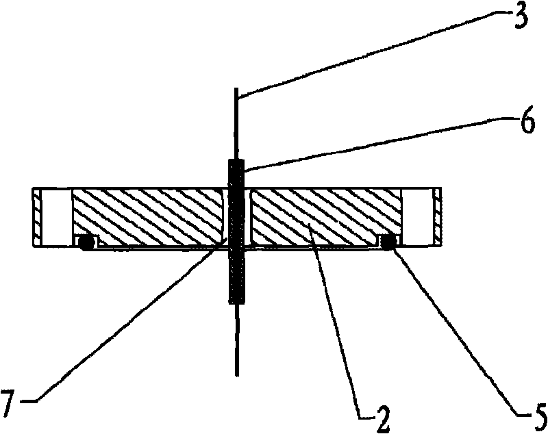 Optical fiber airtightly leading out method for GIS cavity