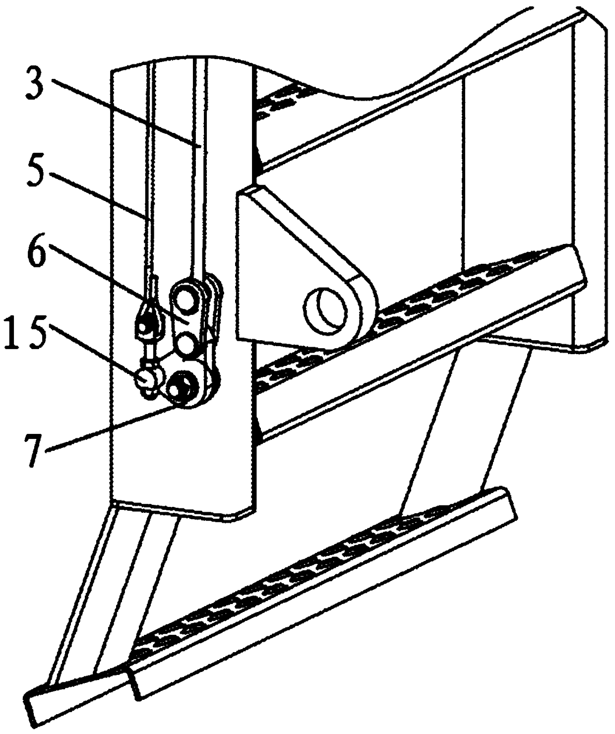 Boarding ladder with safety locking mechanism and large excavator