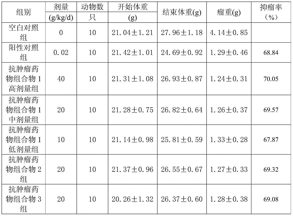 Anti-tumor medicinal composition and preparation method thereof