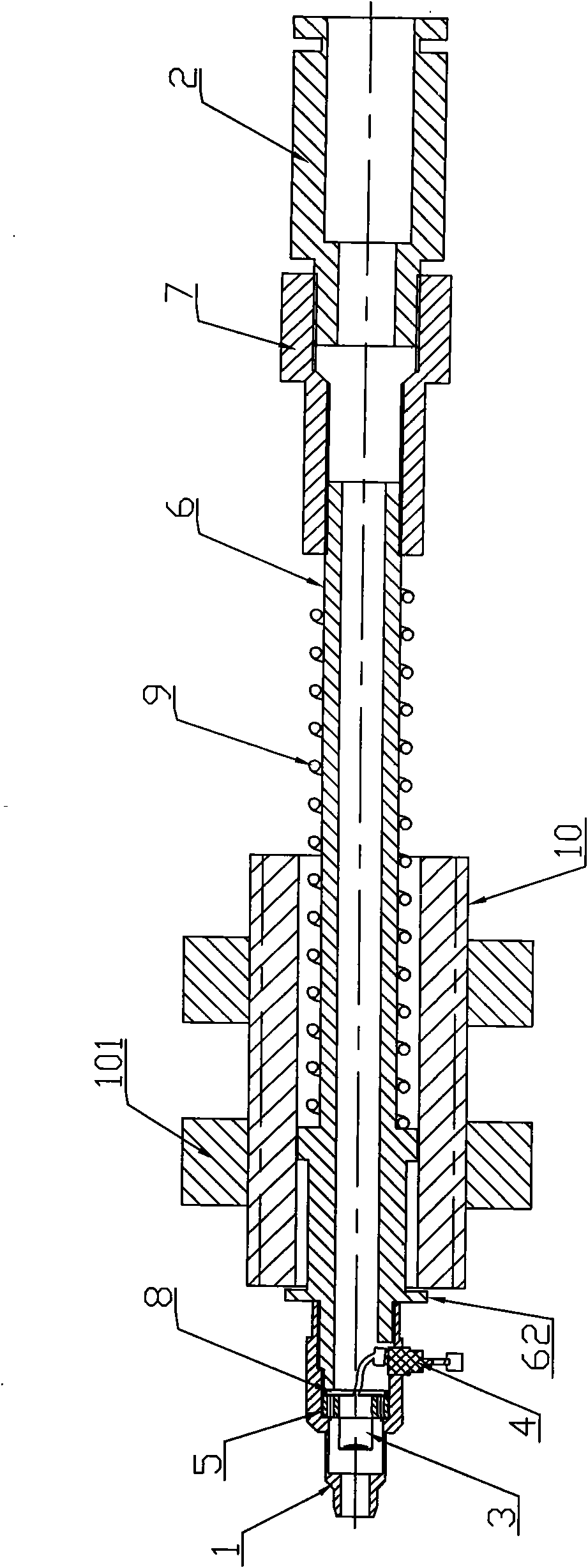 Suction nozzle structure with light source