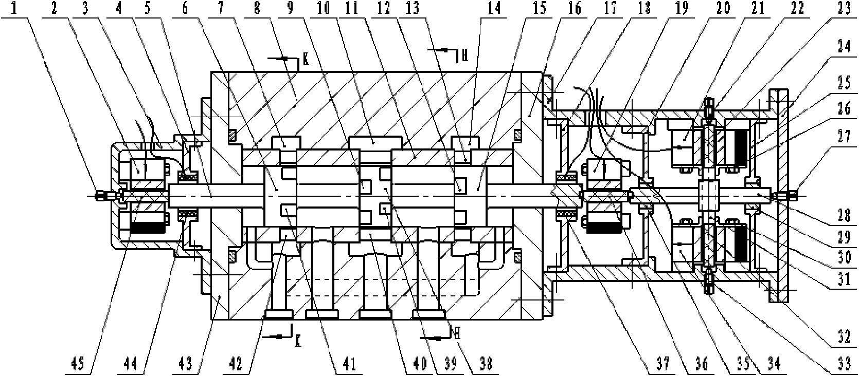 Composite high-efficiency high-flow servo valve