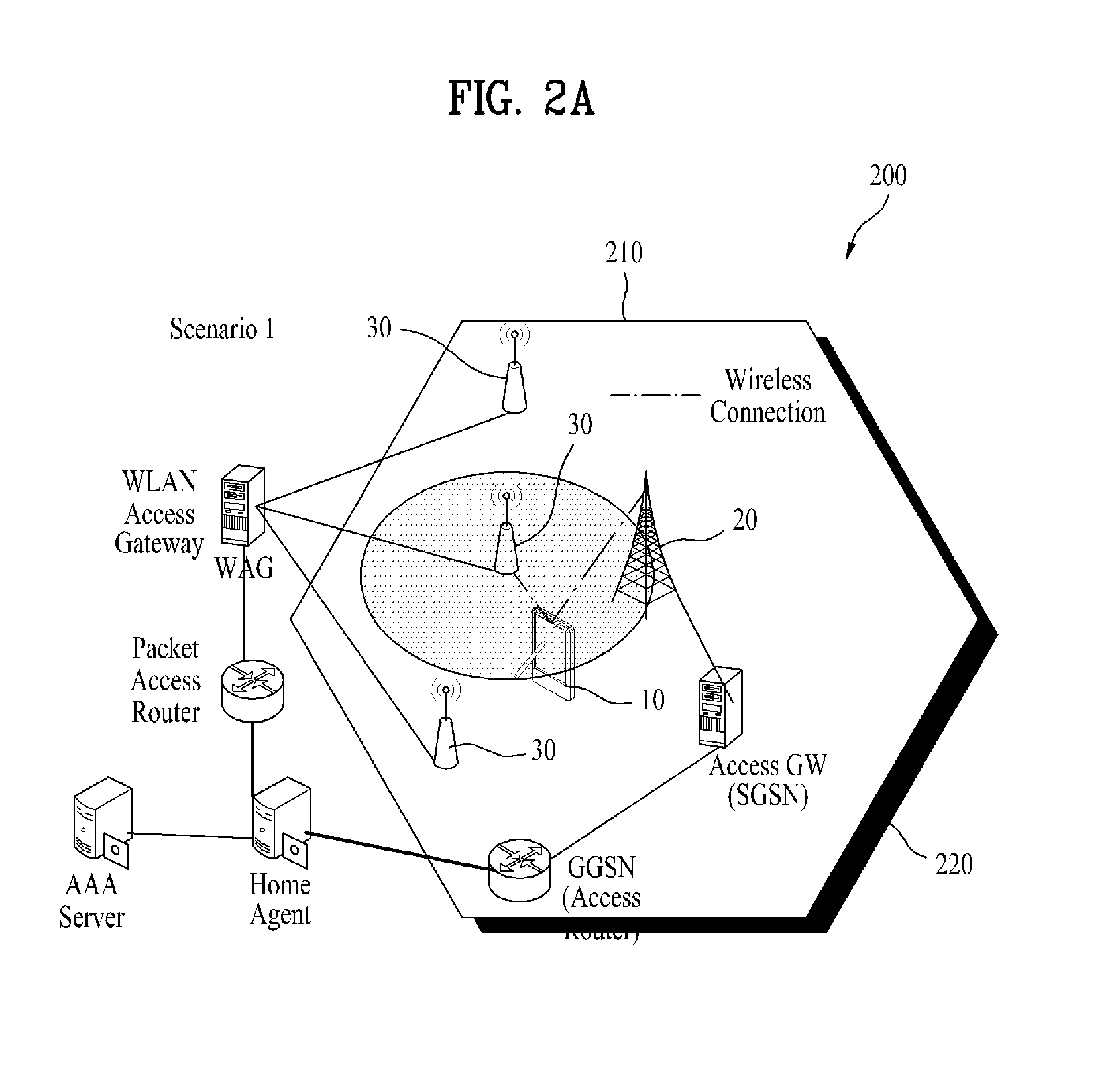 Method for performing a cooperative operation between heterogeneous networks and device for same