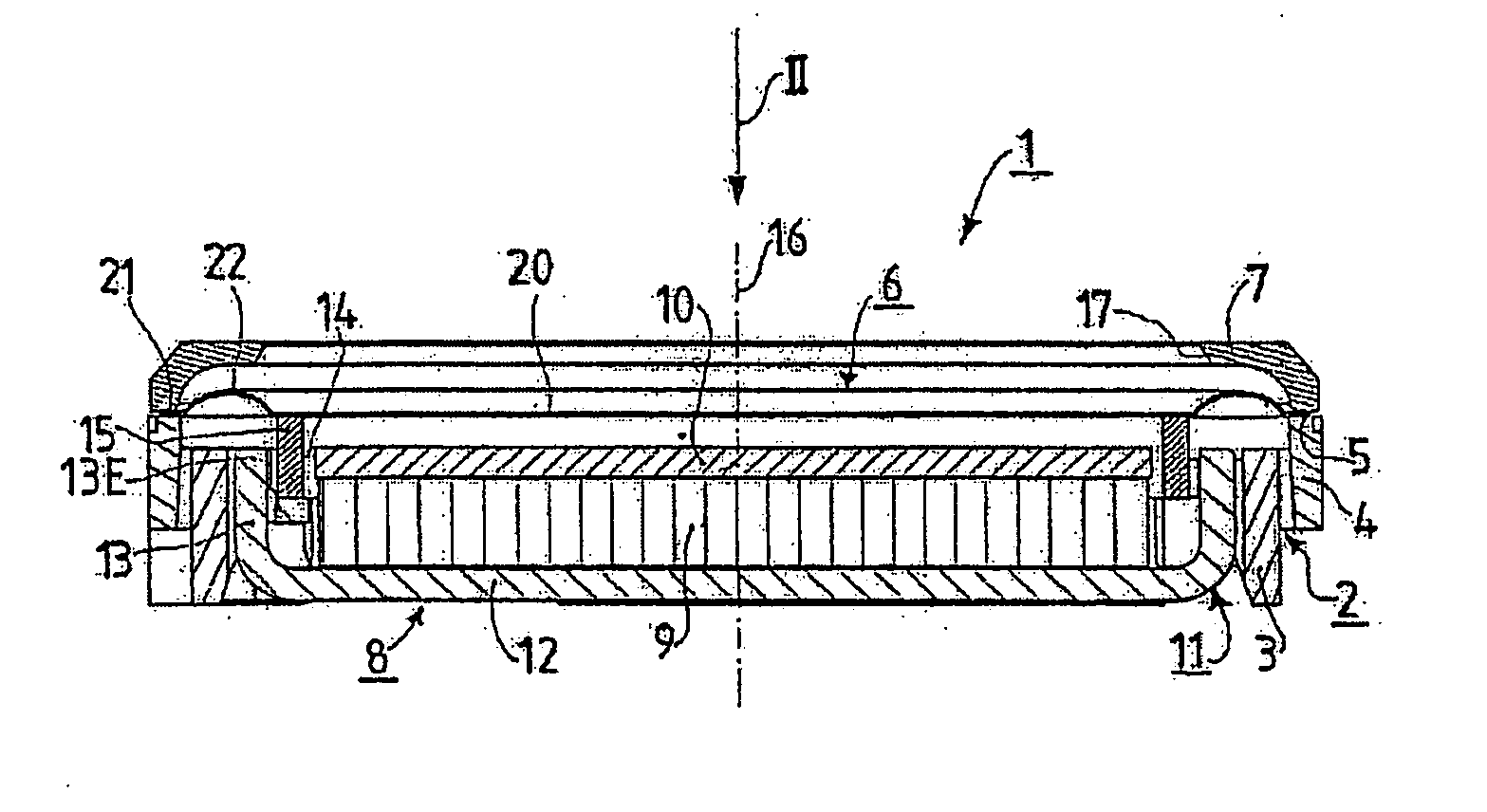 Diaphragm for an electroacoustic transducer, and electroacoustic transducer