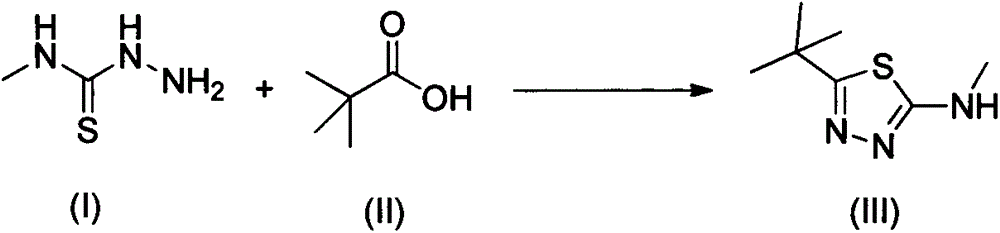 Preparation method of 2-methylamino-5-t-butyl-1,3,4-thiadiazole