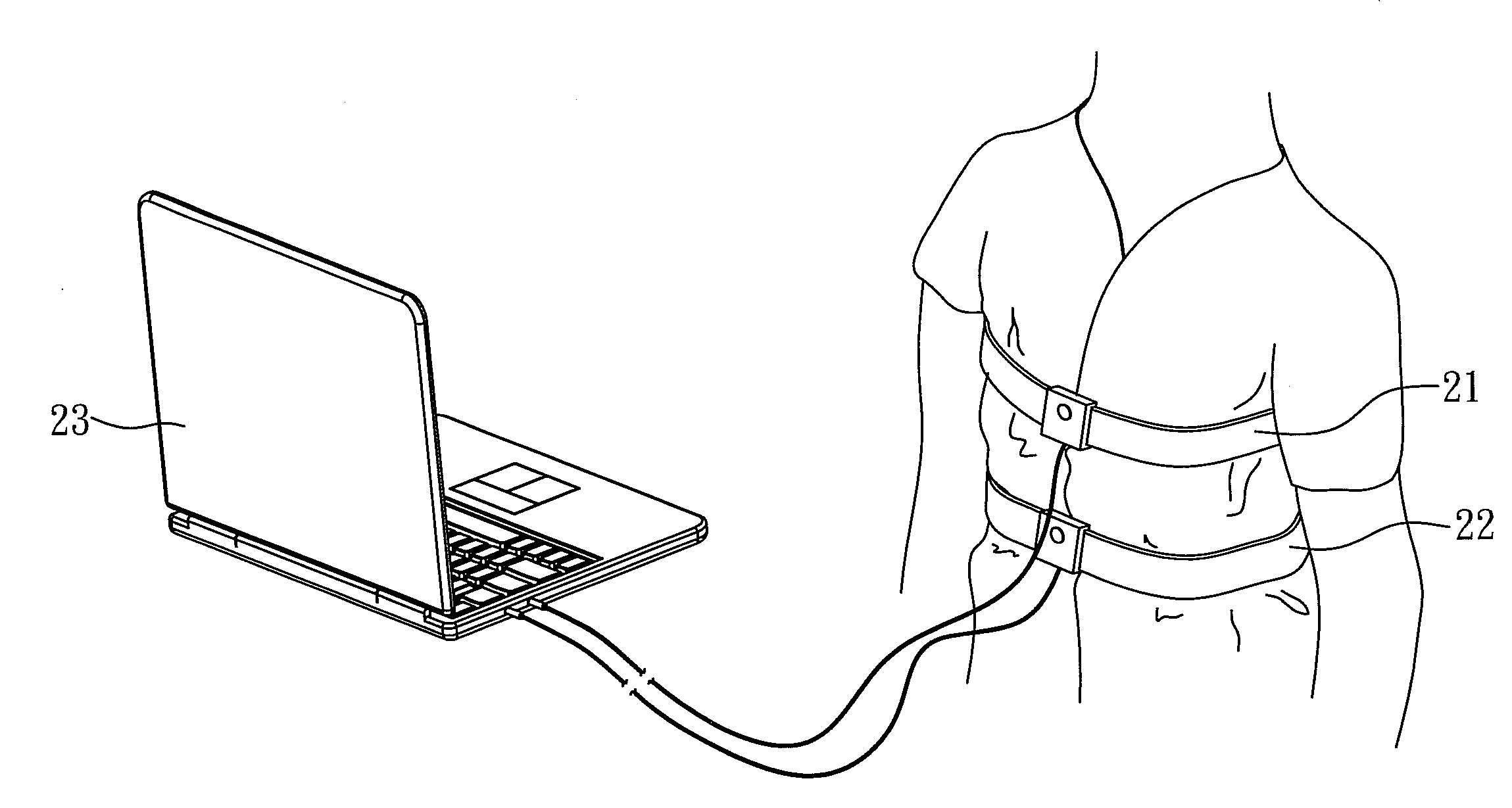 Method for extracting the feature of an abdominal breathing and a system using the same