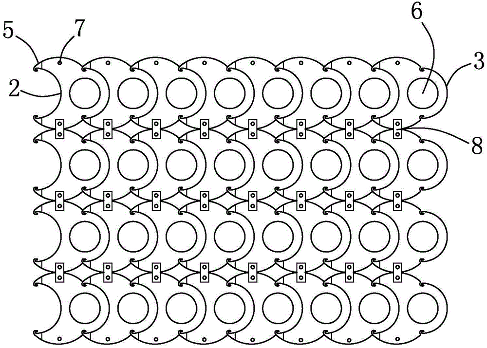 A kind of inter-embedded slope protection block and its construction method