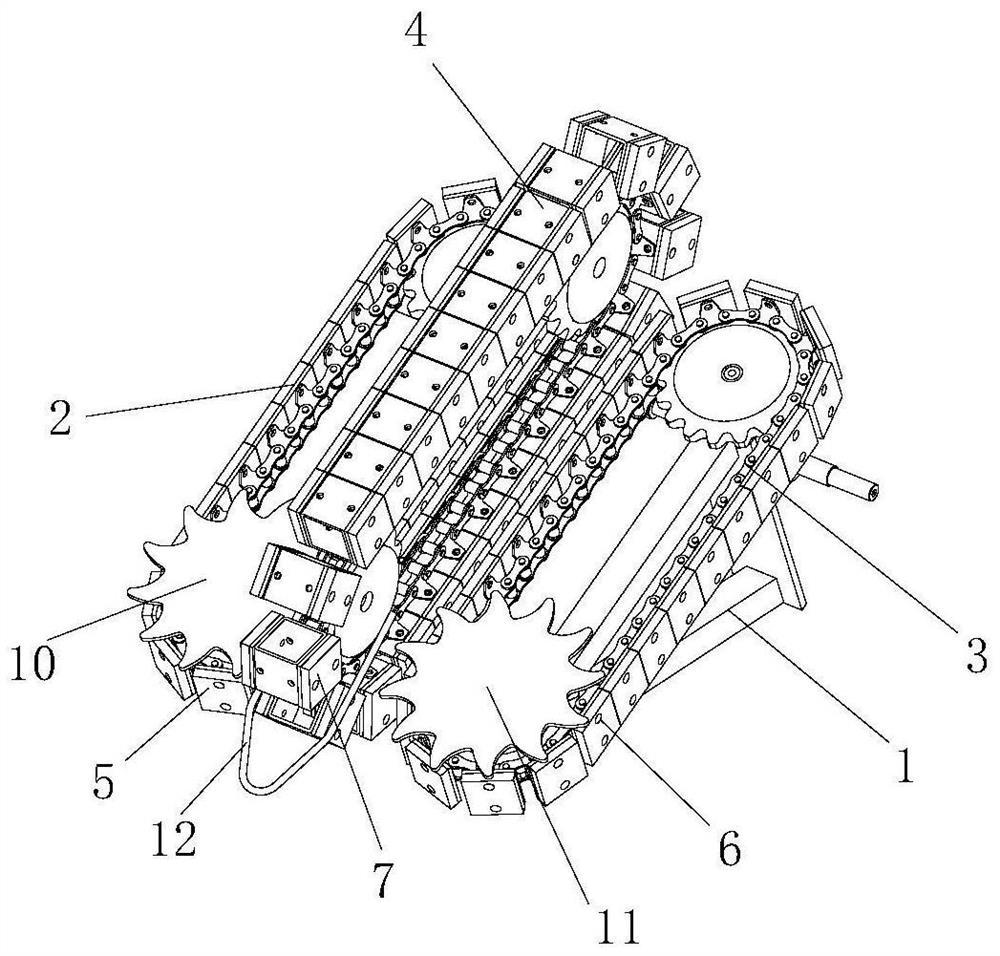 Butt clamp type double-row cotton stalk pulling-out device