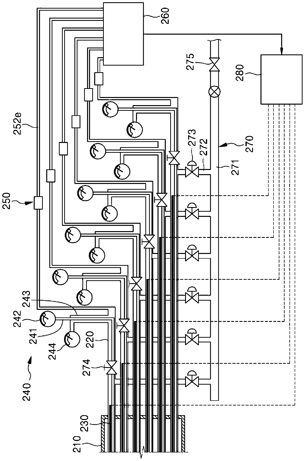 Gas treatment apparatus and operation method using same