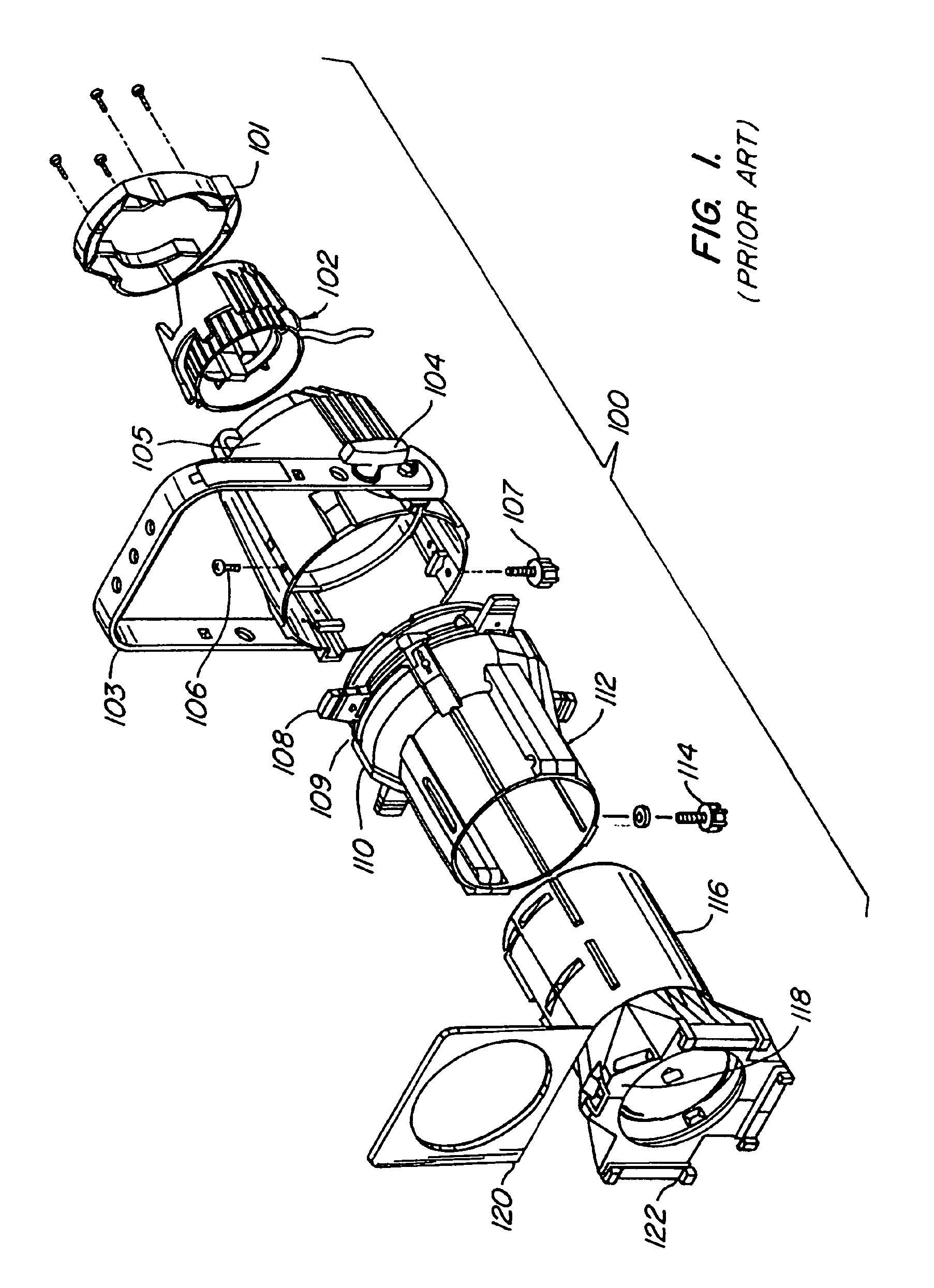 Projector attachment for ellipsoidal lamp