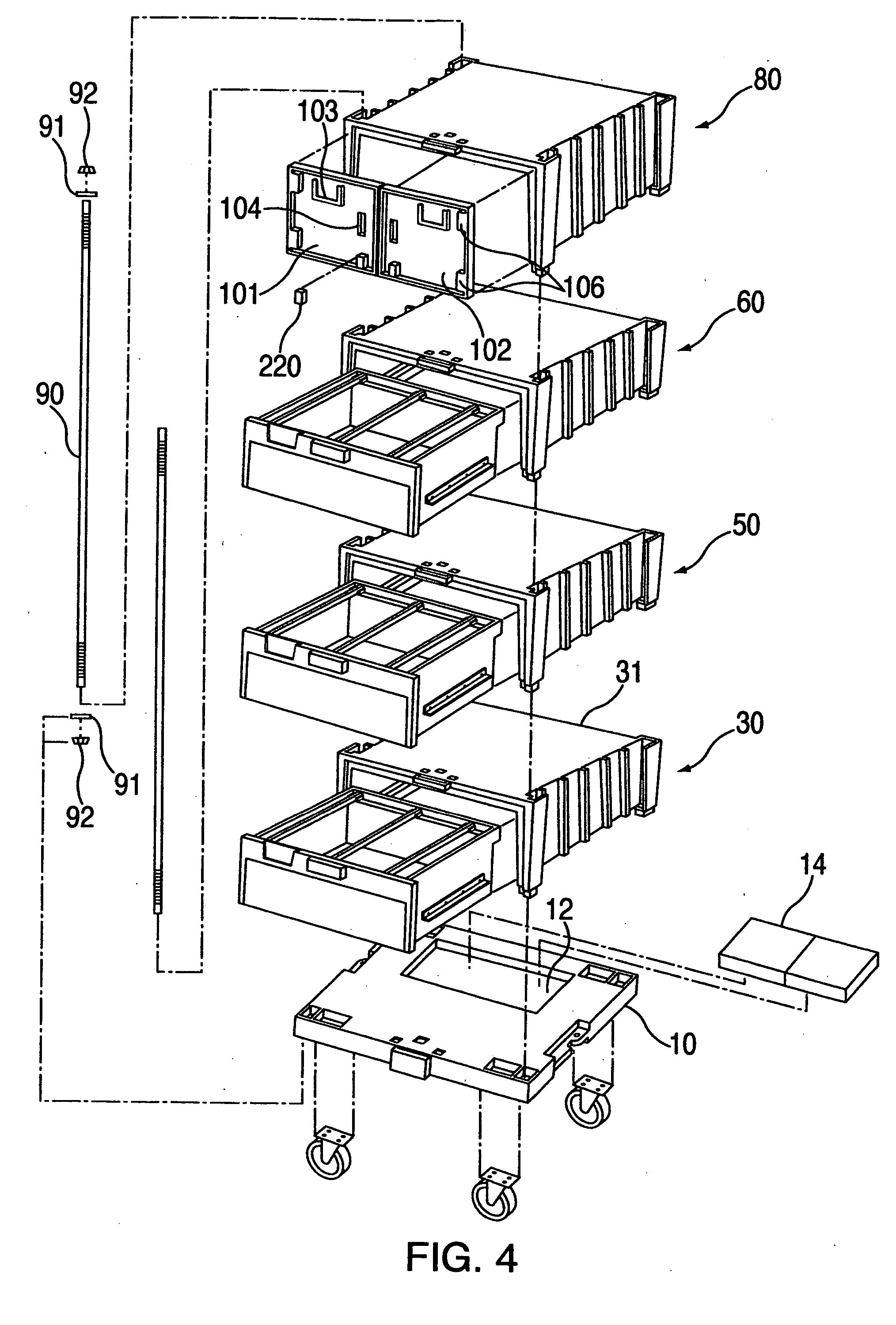 Moving cart assemblies