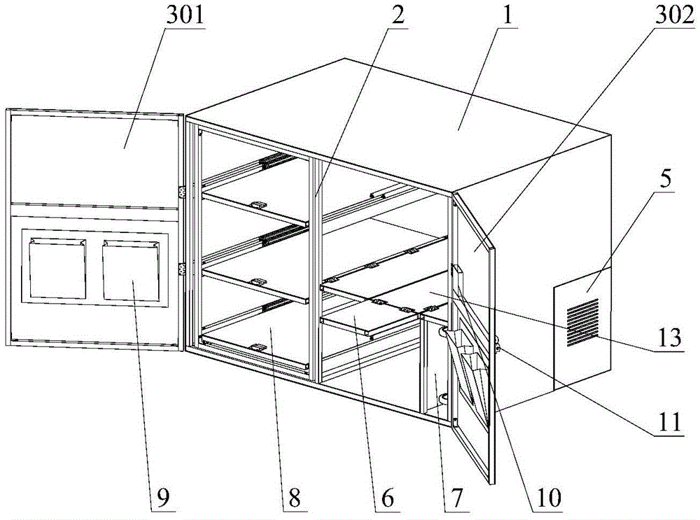 Three-wheeled electric vehicle express container