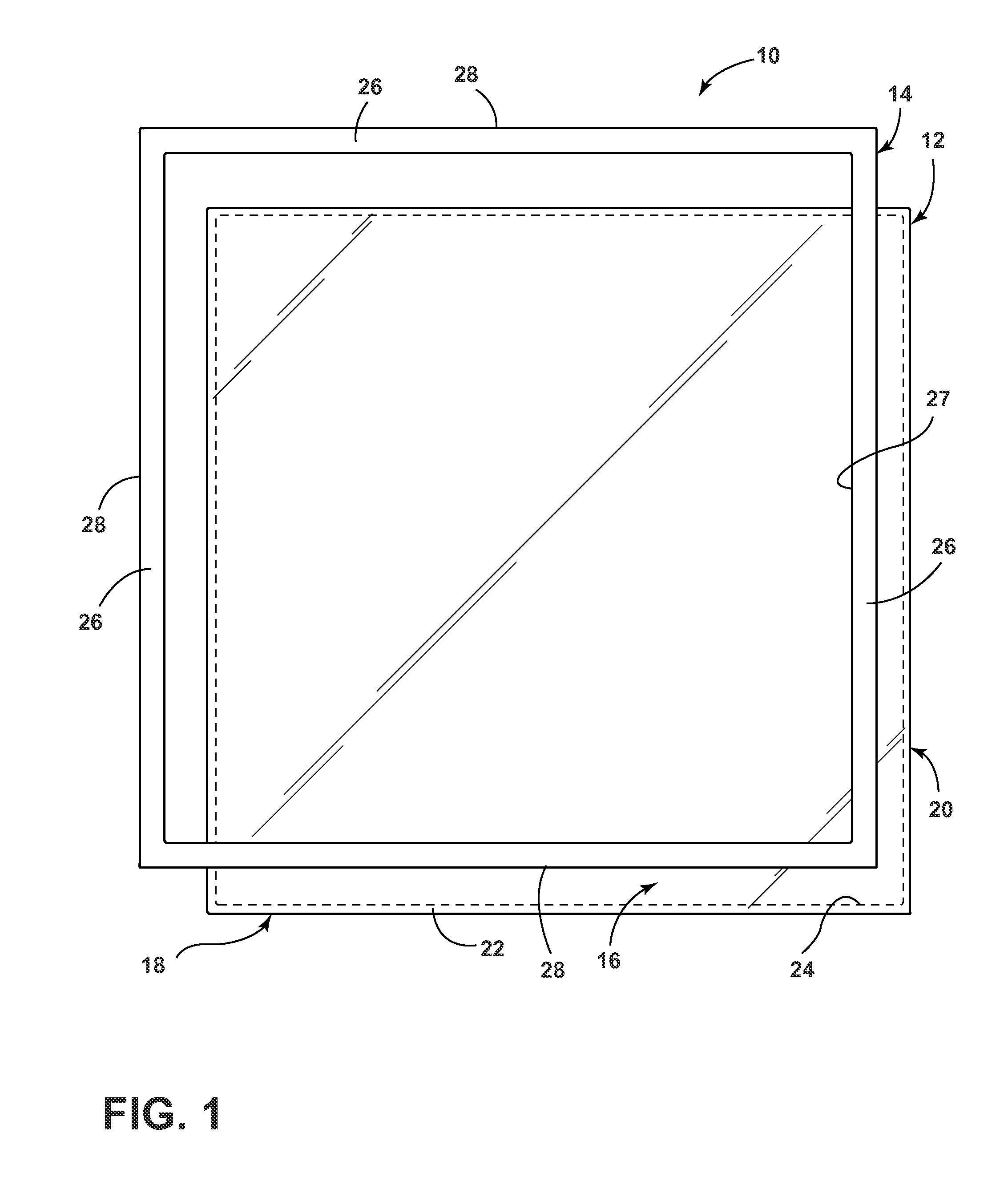 Method of encapsulating a projection and making an evacuated cabinet