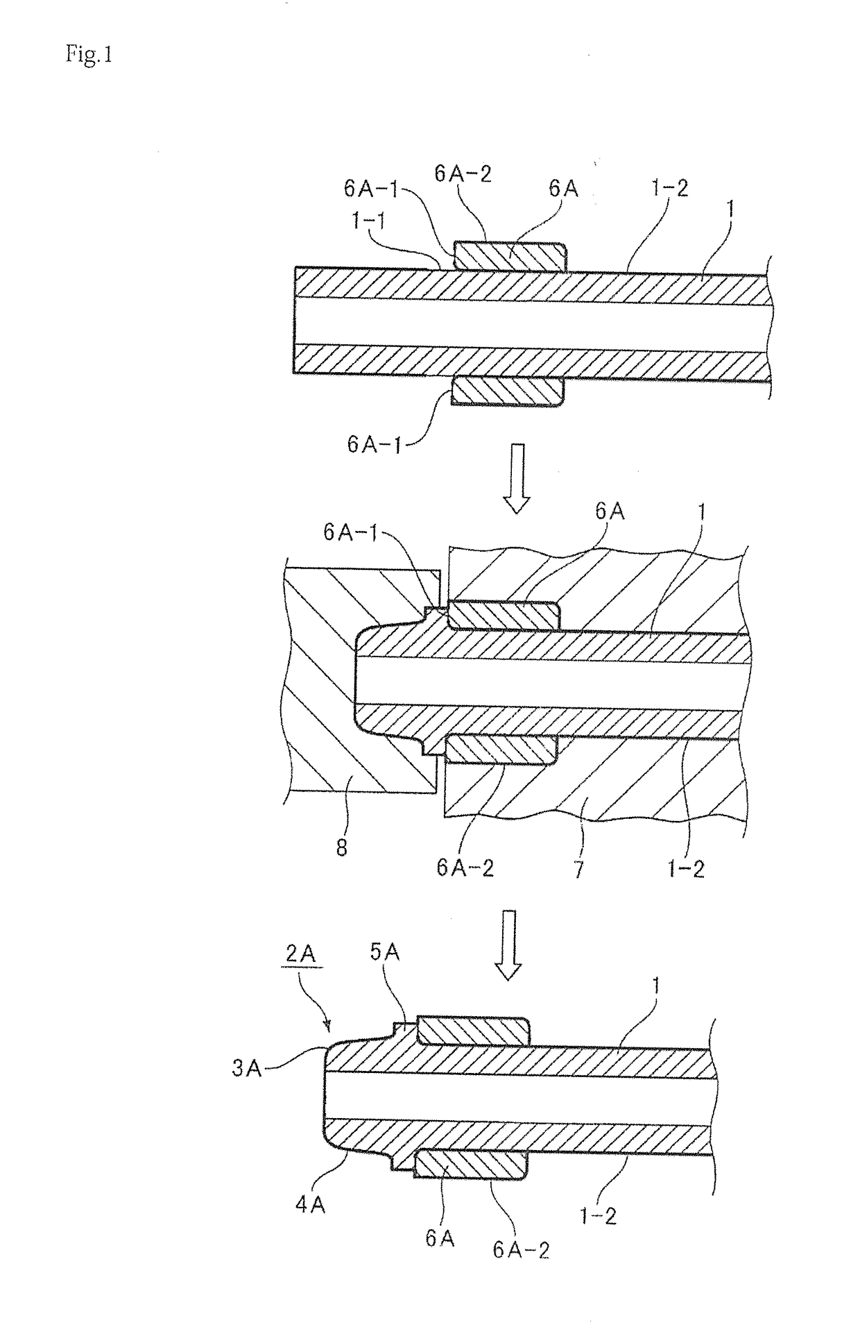 High-pressure fuel injection pipe with connection head and method of molding connection head