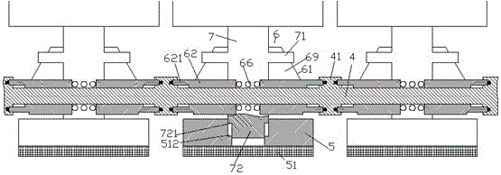 In-row seat mechanism easy to maintain