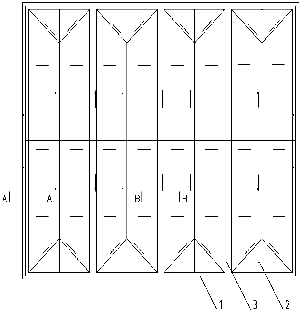 Waterproof and drainage construction method for large area basement top plate