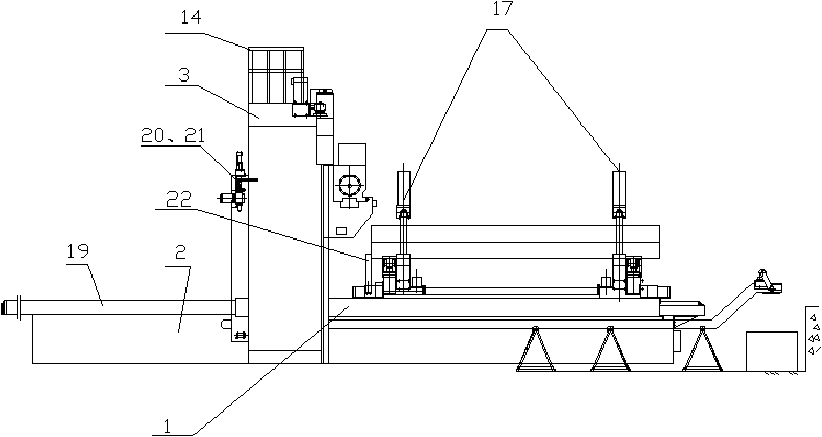 Two-sided lathe bed miller