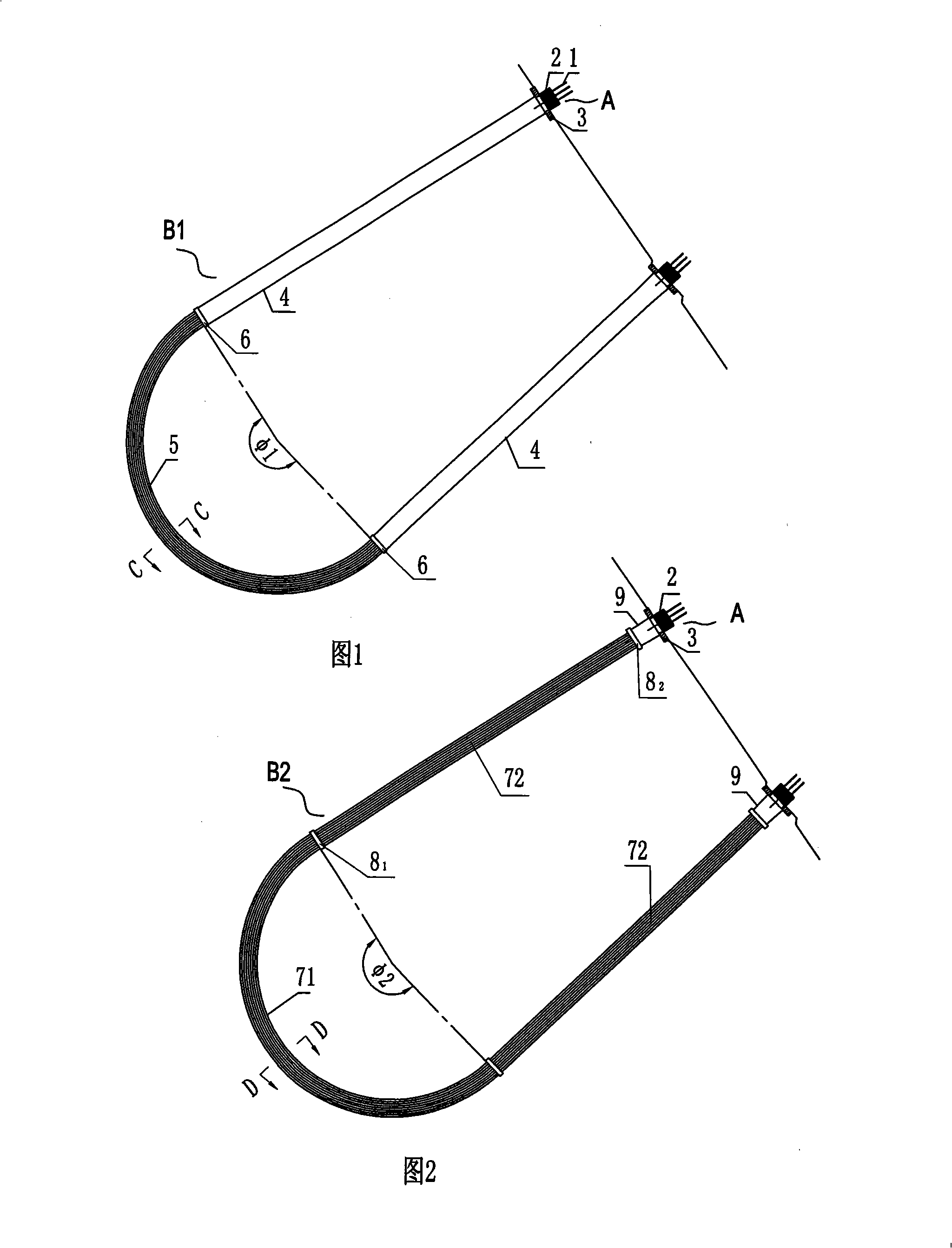 U-shaped anchorage cable