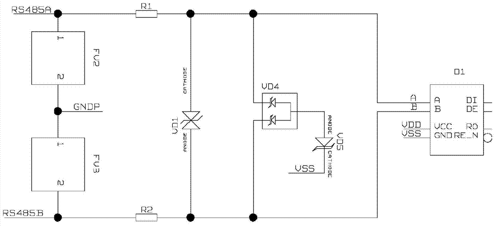 Protection circuit for communication interface