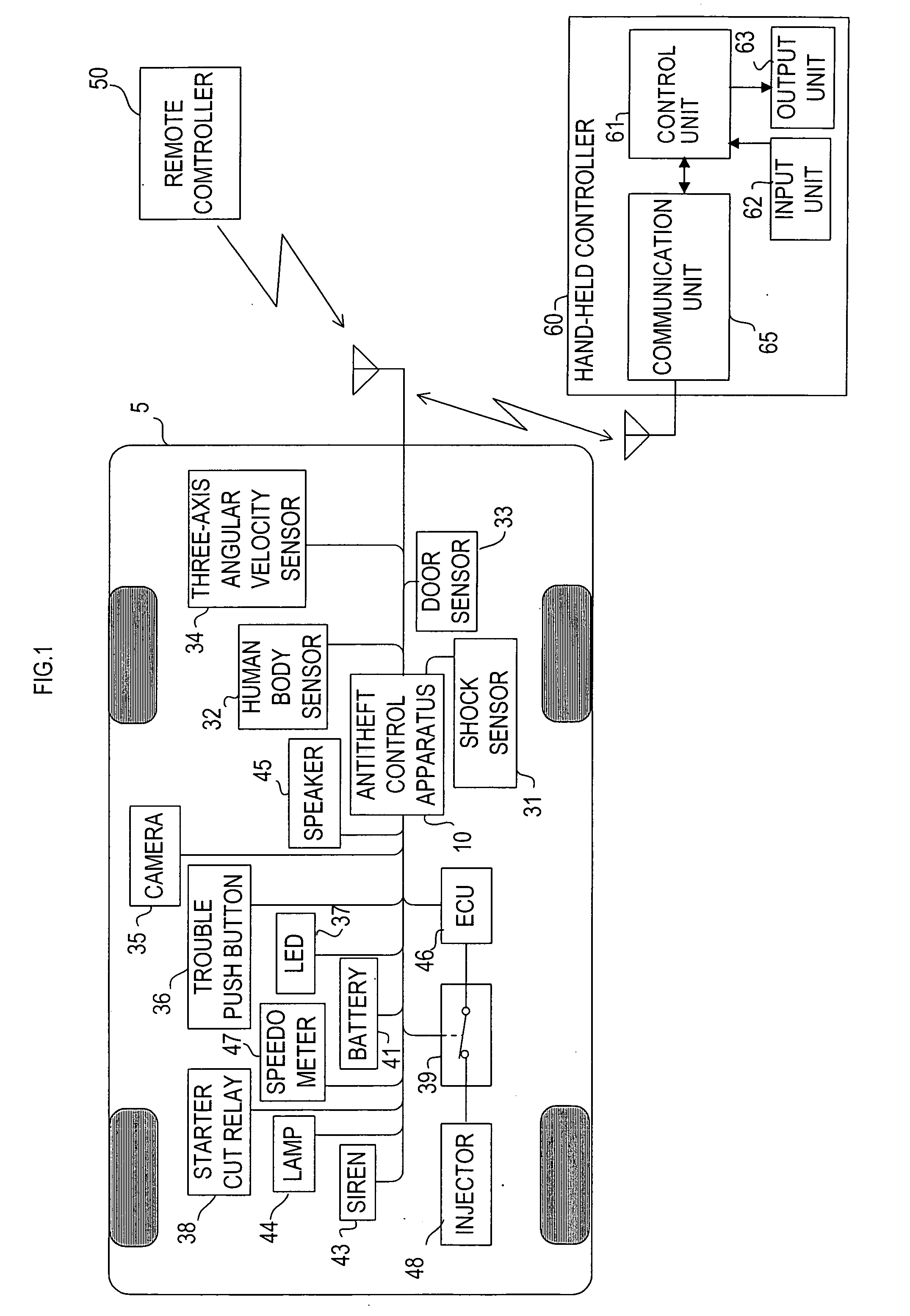 Vehicle antitheft system