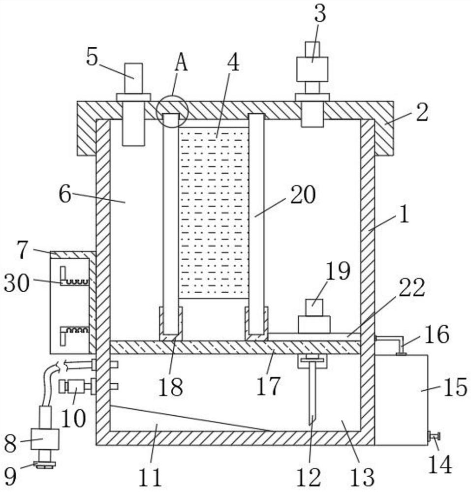 Oxygen filtering device for pneumology department