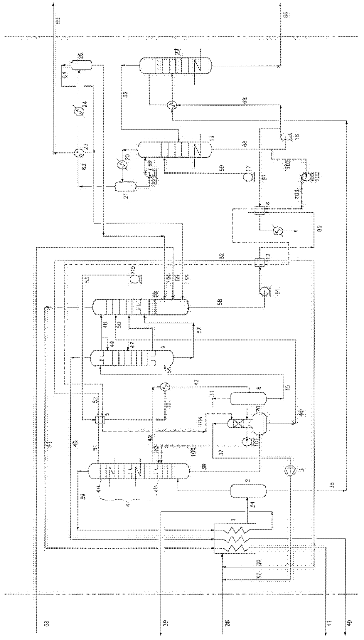 Low temperature methanol wash method and equipment