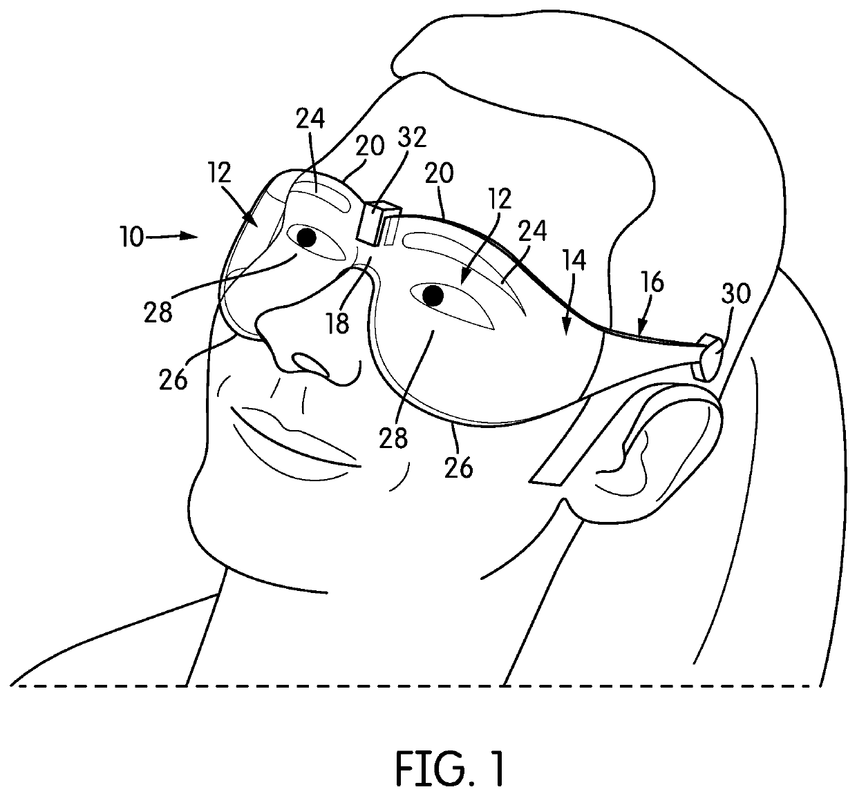 Safety Eyewear for Reclining and Supine Positions