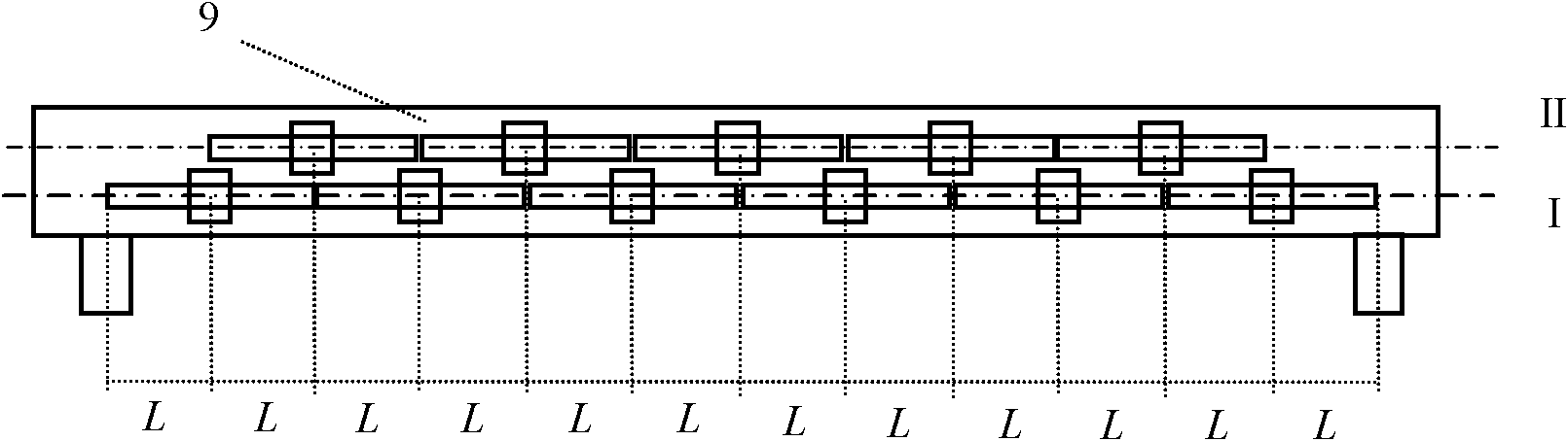 Deflection sensor for monitoring bridge deformation and deflection measuring method