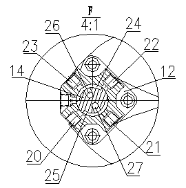 Hydraulic follow-up rotating mechanism