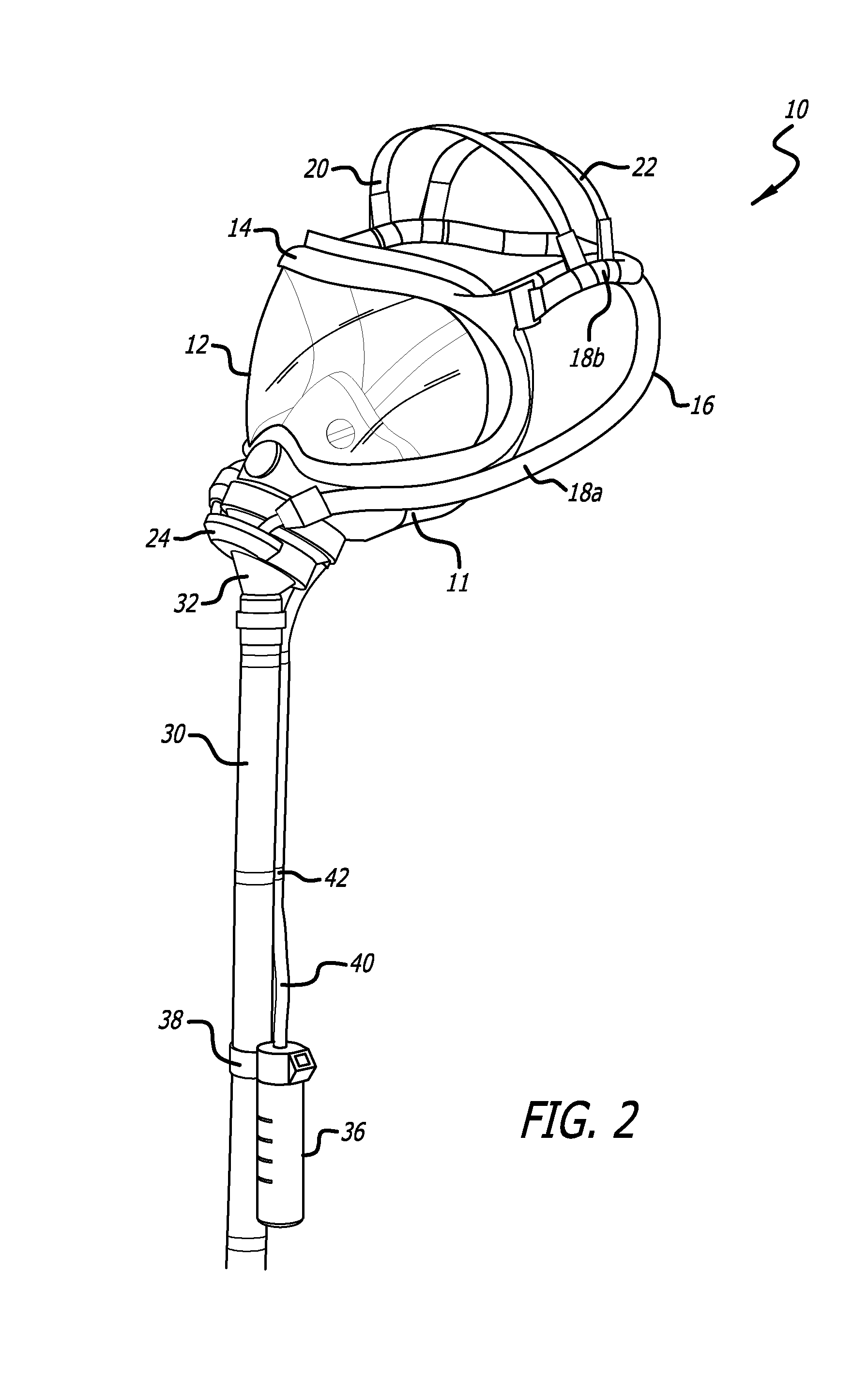 Inflatable harness crew mask