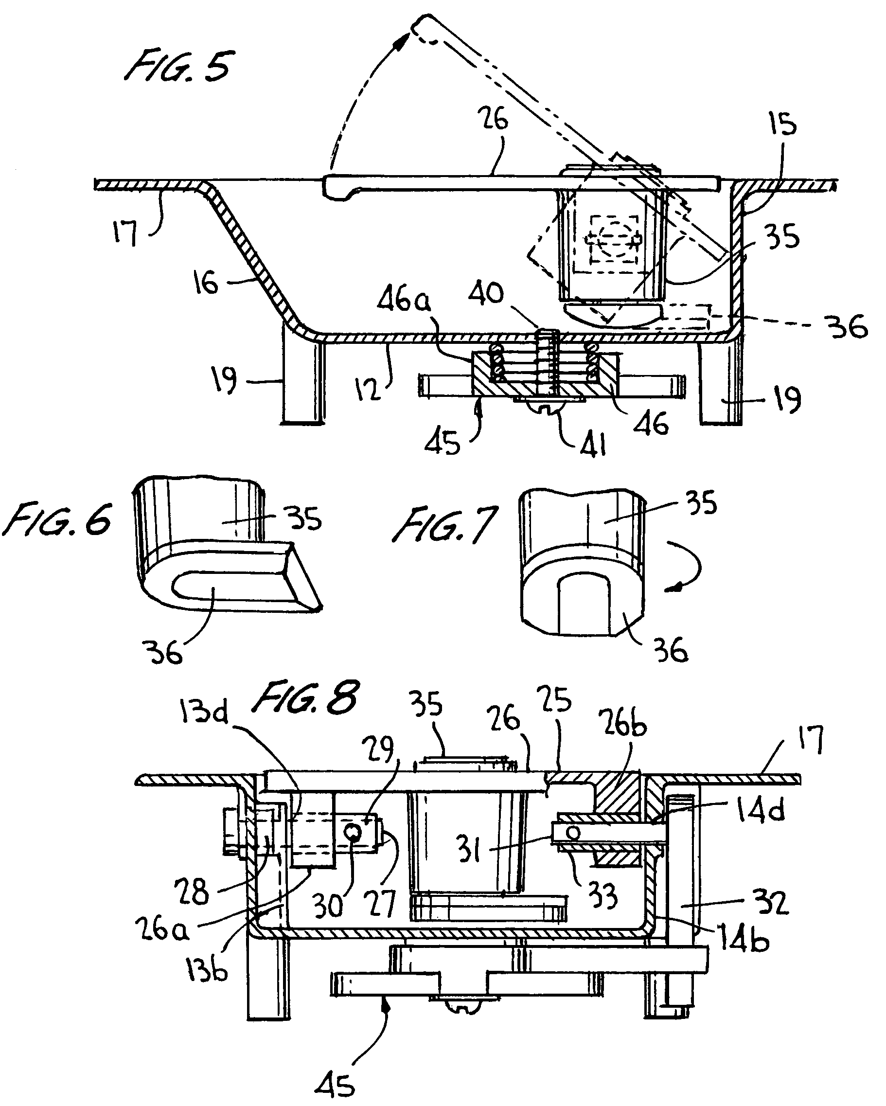 Paddle handle latch release device and spring latch system using same