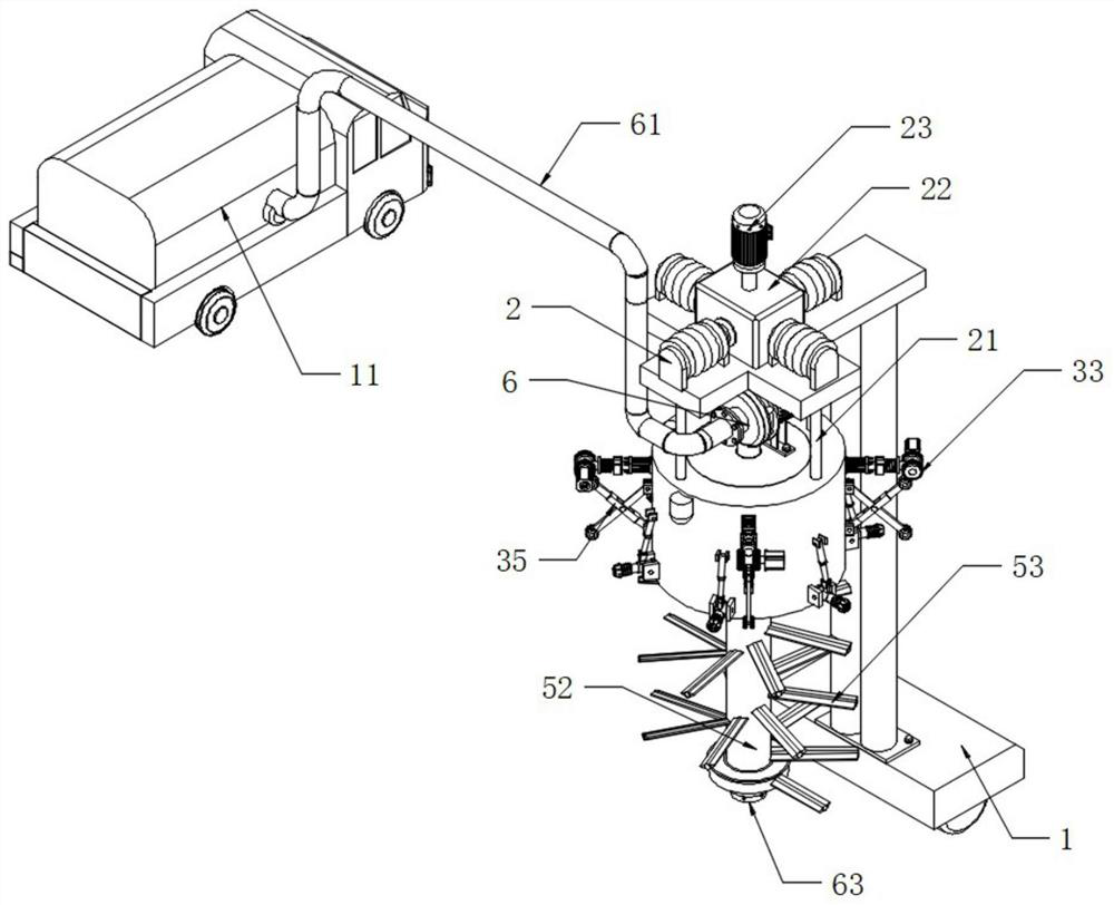 Vertical urban kitchen waste pollution discharge well blockage dredging equipment