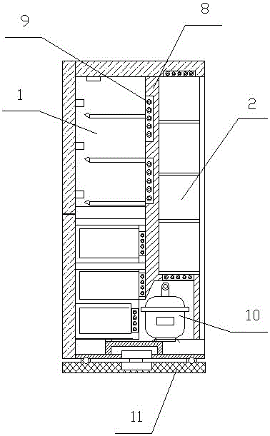 Double-sided rotary refrigerator