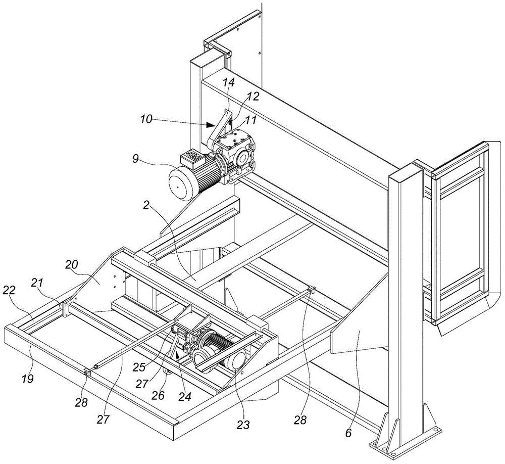 Shovel-tooth pallet storage device