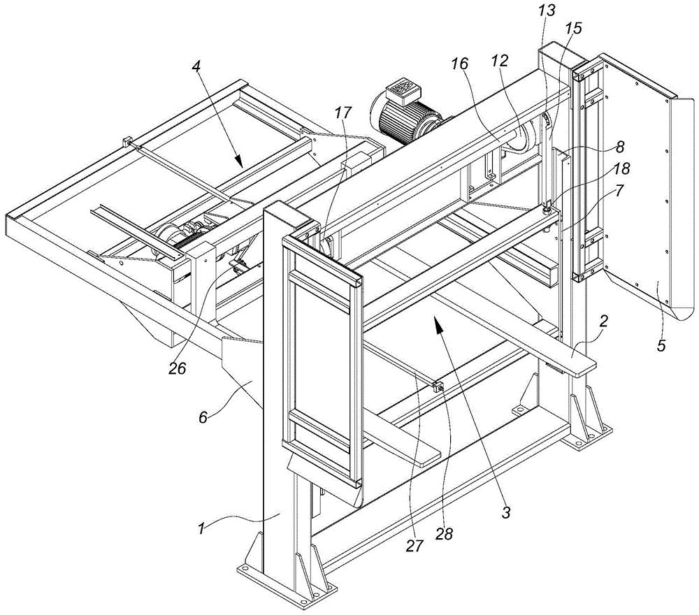 Shovel-tooth pallet storage device