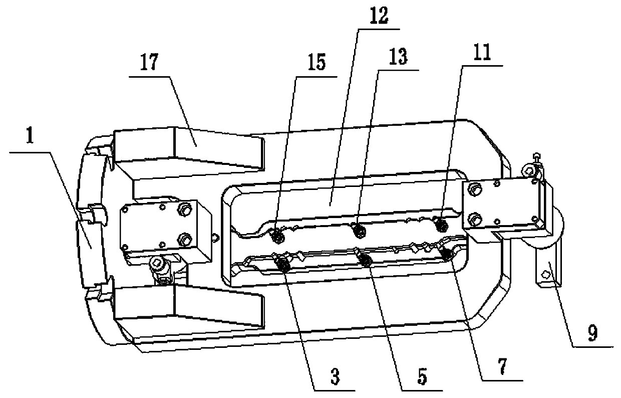 A mobile phone frame parts processing jig