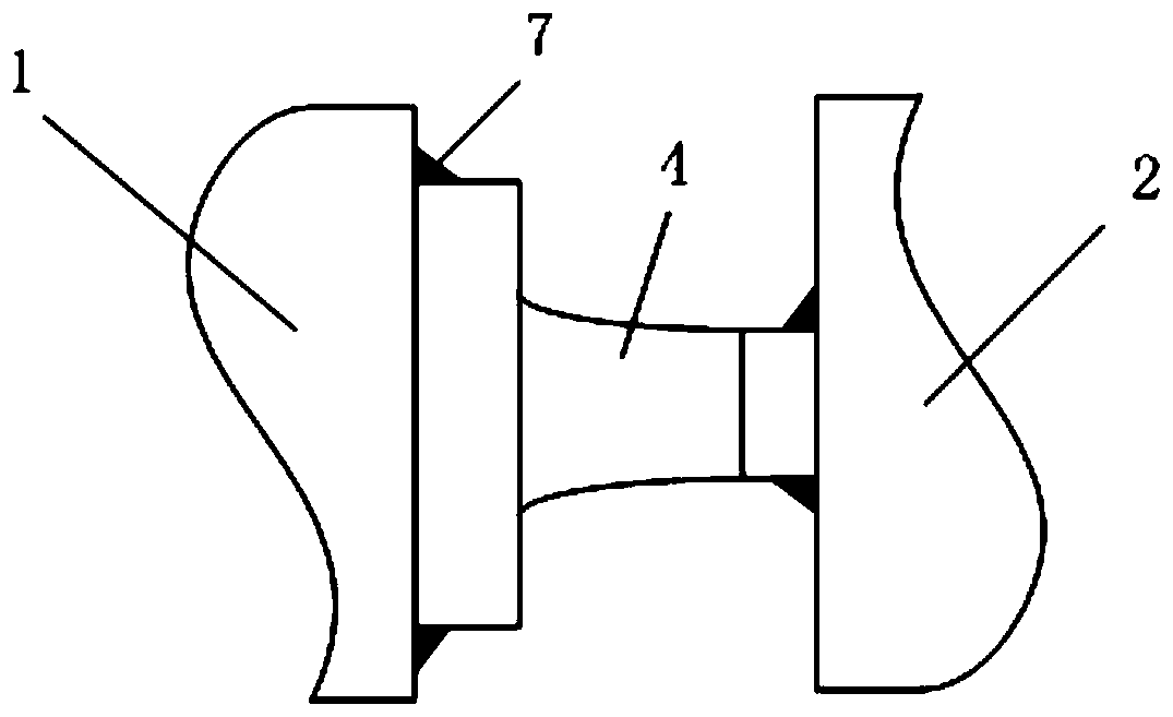 Anti-torsional vibration connection structure and anti-torsional vibration hollow rotor structure