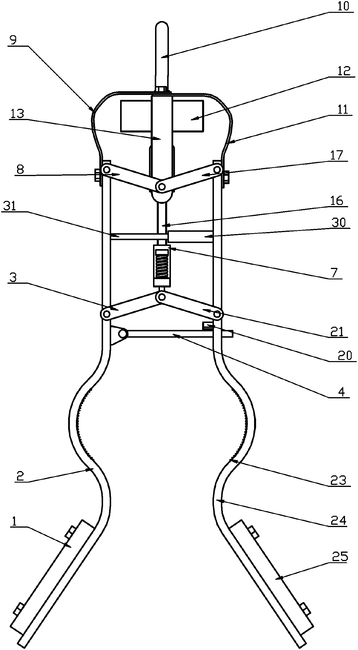 High-voltage grounding clamp