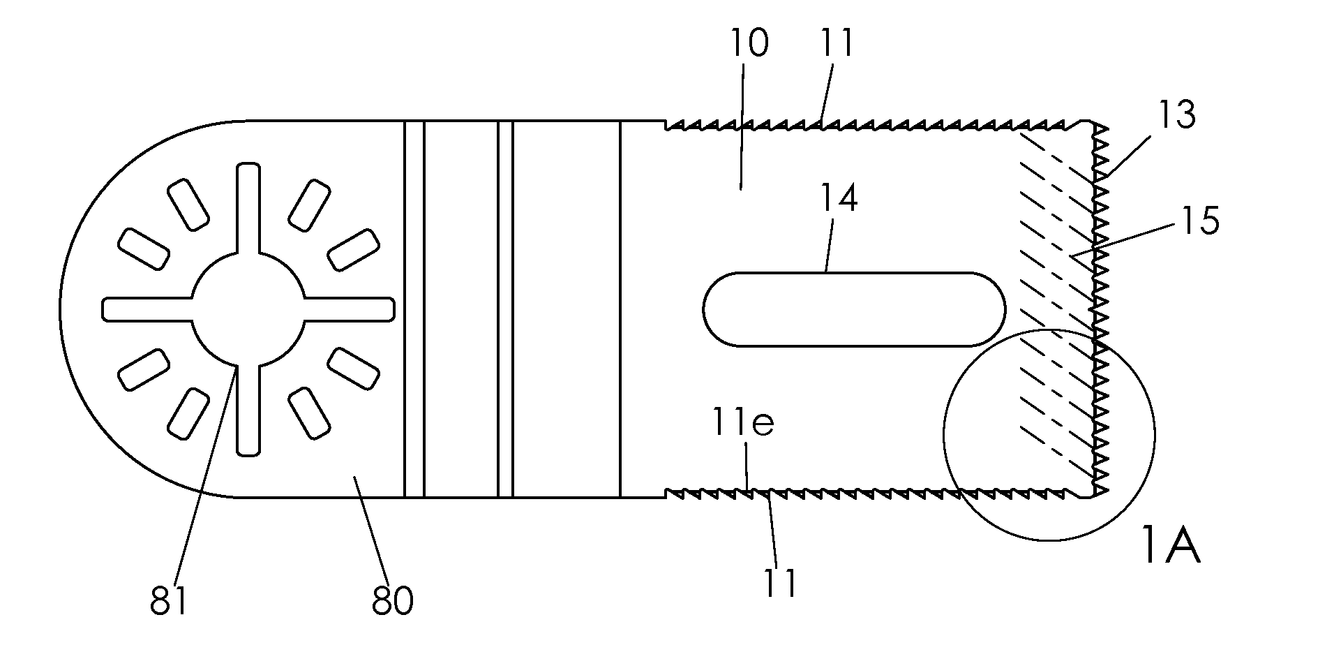 Cutting blade for oscillating tool